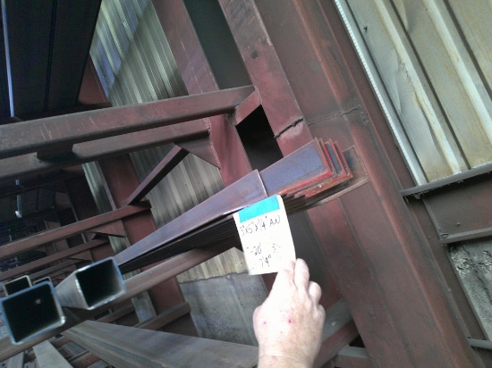 (8) PCS 3"x5"x1/4" ANGLE IRON- (7) 20FT (1) 17FT