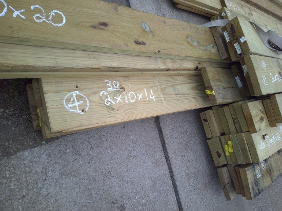 PCS 2x10x14FT PINE LUMBER