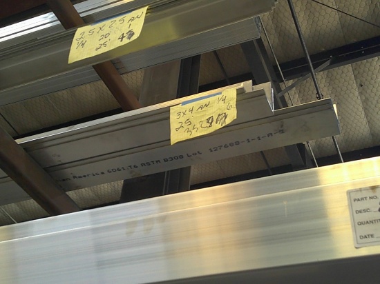(3) 2 1/2"x2 1/2"x1/4" ALUM ANGLE-(2) 25FT (1) 20F