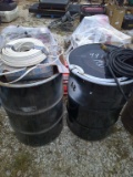 (2) 55GAL METAL BARRELS
