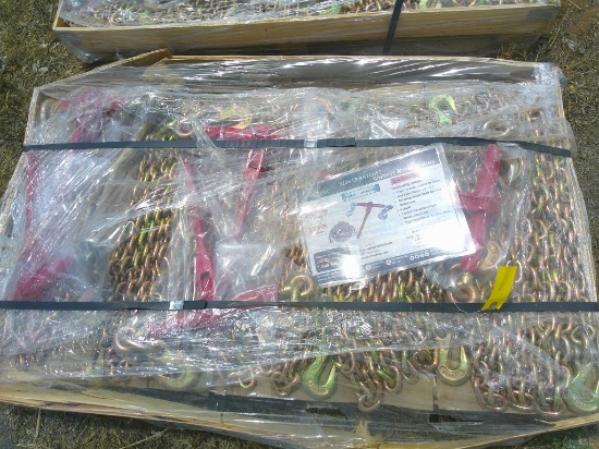(10) 3/8x20FT GR70 CHAINS (5) 9200LB BOOMERS