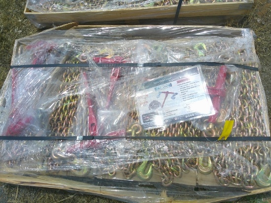 (10) 3/8x20FT GR70 CHAINS (5) 9200LB BOOMERS