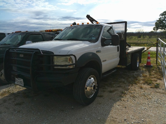 2006 FORD F450 S.CAB FLATBED PU-SALVAGE TITLE