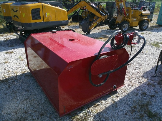 300 GAL FUEL TANK ON SKIDS W/ 12V PUMP