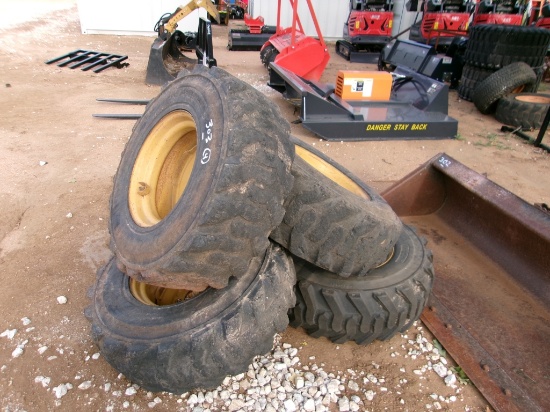 12-16.5 TIRES & WHEELS F/ CAT SKID STEER