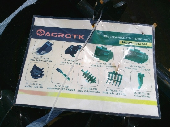 (9) PCS MINI EXCAVATOR ATTACHMENTS