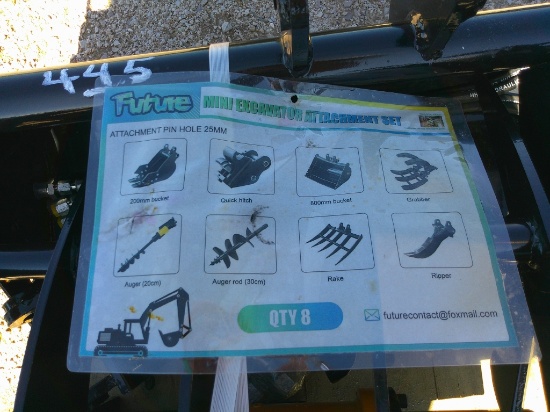 (8) MISC EXCAVATOR ATTACHMENTS- SEE DESCRIPTION
