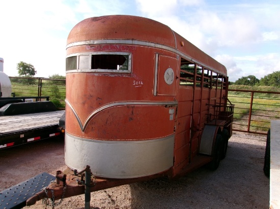 WW T.PULL 16FT COVERED STOCK TRLR- NO PAPERS