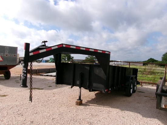 TOP HAT G/N 16FTx72" TRLR W/ SIDE BOARDS-NO PAPERS