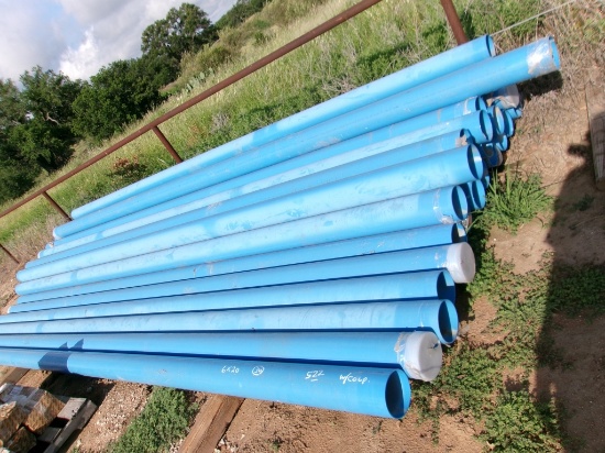 6"x20FT BLUE COMPRESSED AIR NET PIPE W/ COUPLINGS
