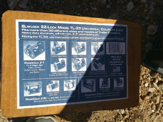 LOCK F/ TRAILER HITCH