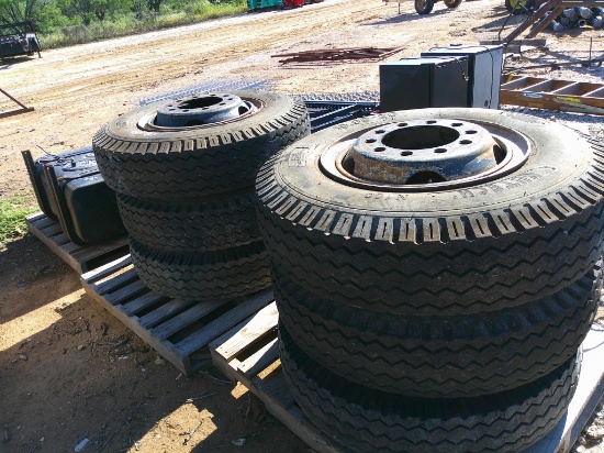10.00-20 TIRES ON 10-HOLE WHEELS