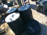 (18) BLACK TUBS W/ LIDS