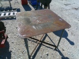 METAL SHOP TABLE W/ WHEELS