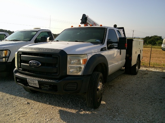 2014 FORD F450 EXTEN CAB PU W/ EC4000 CRANE