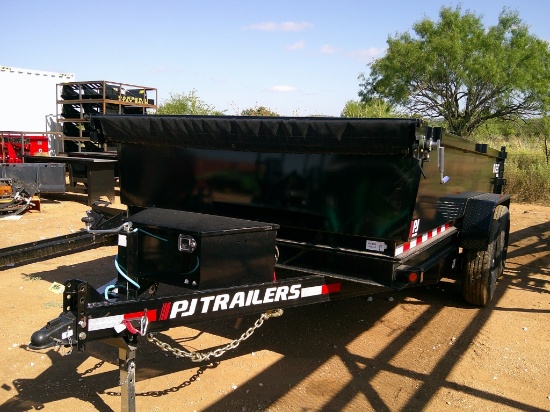 PJ T.PULL 14FTx82" DUMP TRLR W/ 2FT SIDES- TITLE