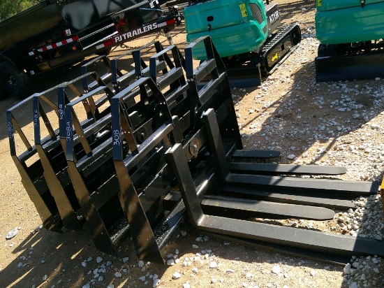MOWER KING 48" PALLET FORKS F/ SKID STEER