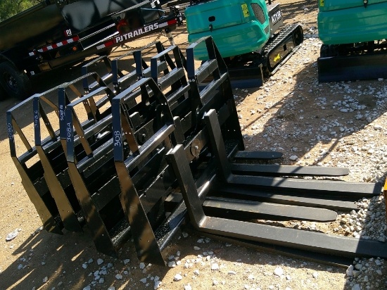 MOWER KING 48" PALLET FORKS F/ SKID STEER