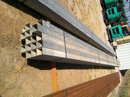 20 PCS 4"x4"x29FT 29 GUAGE GALV SQ TUBING= 580FT