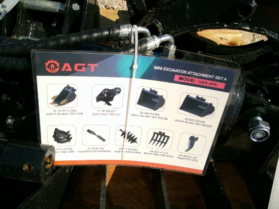 8 PC MINI EXCAVATOR ATTACHMENTS