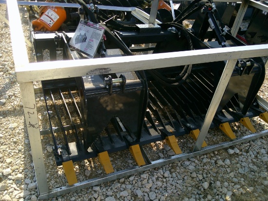 LAND HONOR 72" ROCK BUCKET W/ GRAPPLE F/ SKID STEE