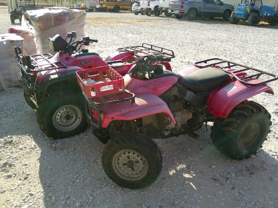 (2) HONDA 4-WHEELERS- 1 MONEY- NOT RUNNING