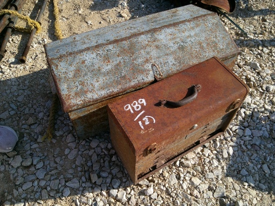 (2) METAL TOOL BOXES