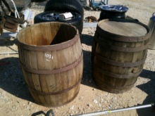 (2) WHISKEY BARRELS