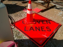 TRAFFIC SIGN & CONE