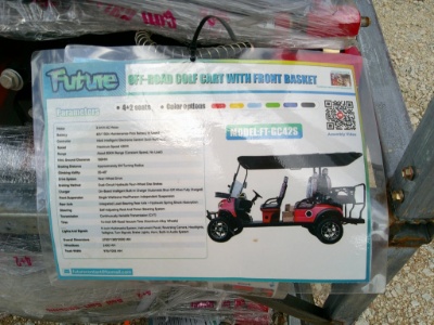 Future Mod Ft-Gc42s Golf Cart- Unassembled-Black