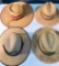 (4) Misc. Woven Hats