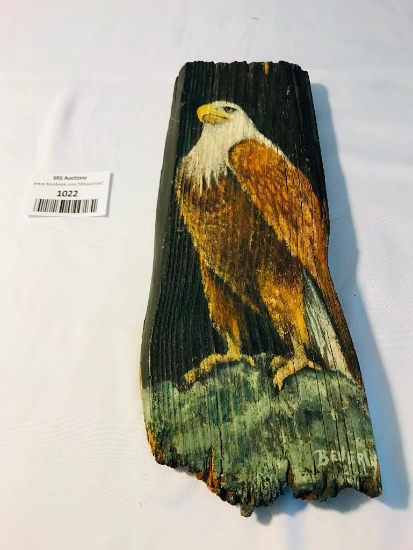 Hand Pained Eagle On Wood