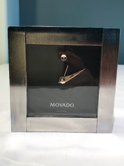 Movado Stainless Steel Clock