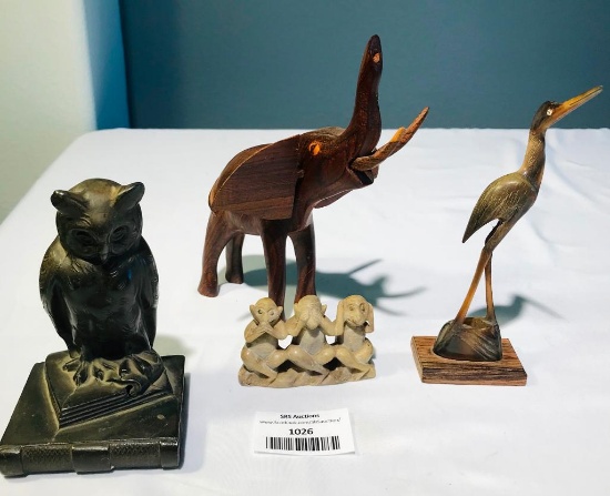 Misc. Animal Figurines, Owl Book End
