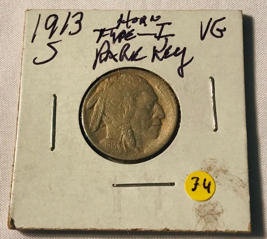 1913 S Type I Horn Rare Key