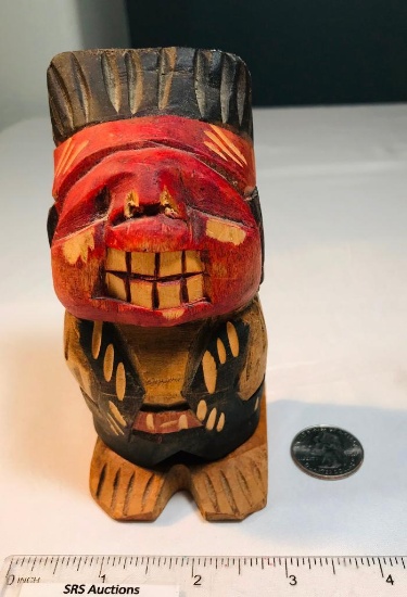 Naughty VTG Wood Hand Carved Indian Funny Naked Unique Risque Penis