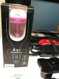 Car Humidifier, (2) Otter Box Cell Phone Covers, Computer Back Up Battery Charger