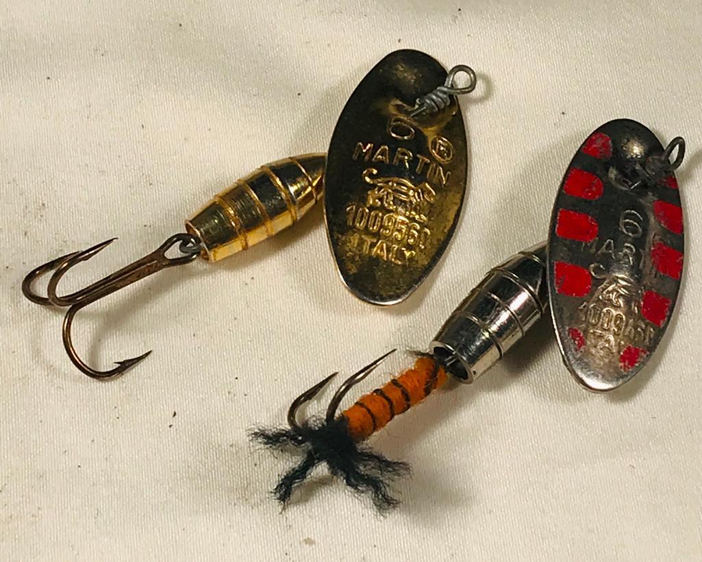 2) Vintage Martin Spinner Lures - Made in Italy