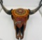 Genuine Hand Detailed Feather Covered Buffalo Head Mount.