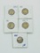 5 Buffalo Nickels 1920-1935