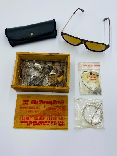 Vintage Zebco Sunglasses, Lures etc.
