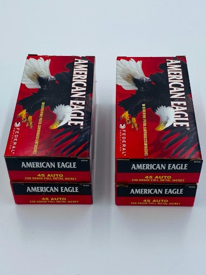 4 Boxes .45 ACP