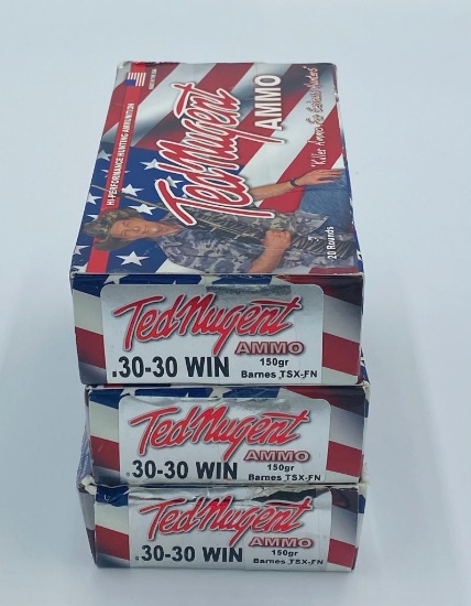3 Boxes Ted Nugent 30-30 Win (60 Rounds)
