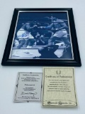Vintage Muhammad Ali V Joe Frasier Dual Autograph In BLUE Ink.