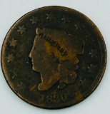 1830 Coronet Head Large Cent