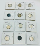 12 Roosevelt Dimes (Silver)
