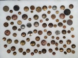 Case and Contents of Military WWI & WWII US, Canada & British Buttons