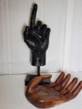 2 Mid Century Iconic Hand Sculpltures