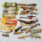 Tackle Box of Approx 35 Vintage Fishing Lures