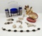 Tray of Sterling Silver Jewelry & Condiment Set